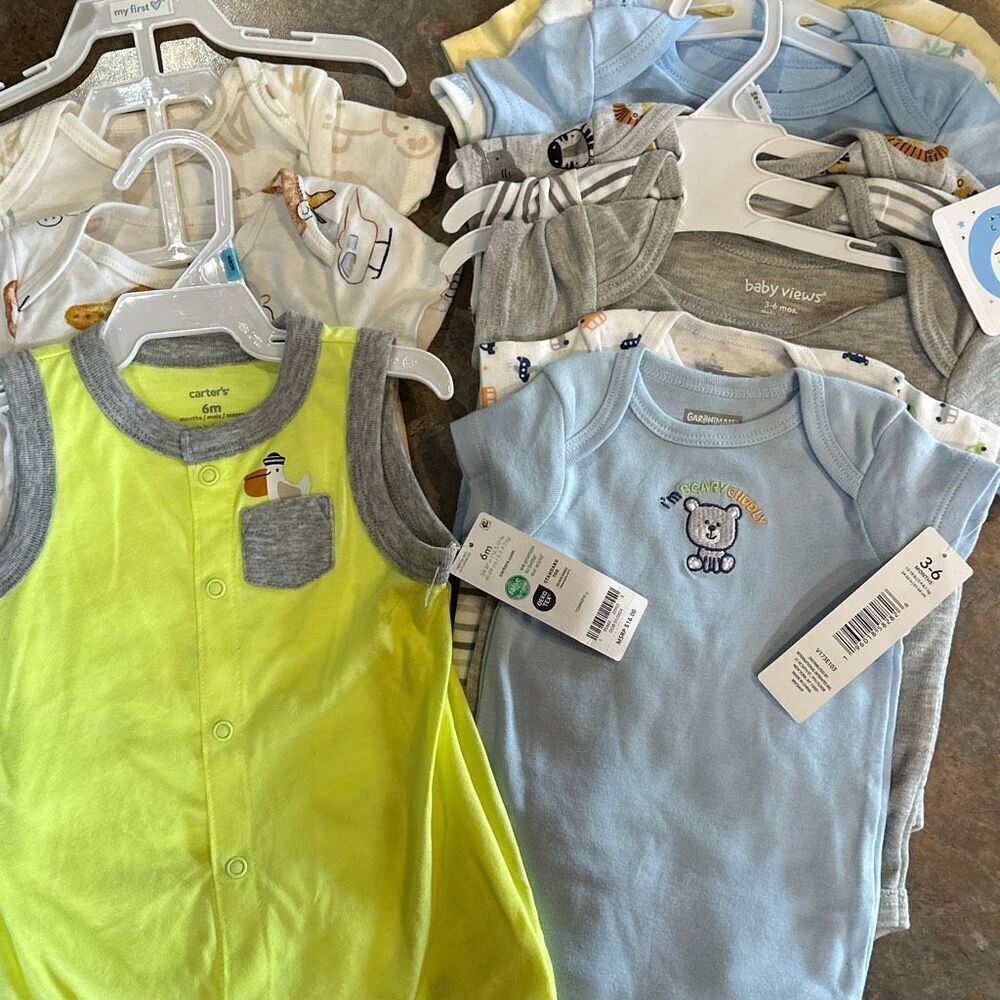 Carter’s Baby Boy Onesie Lot of 11 NWT pieces 3 mo 6 mo